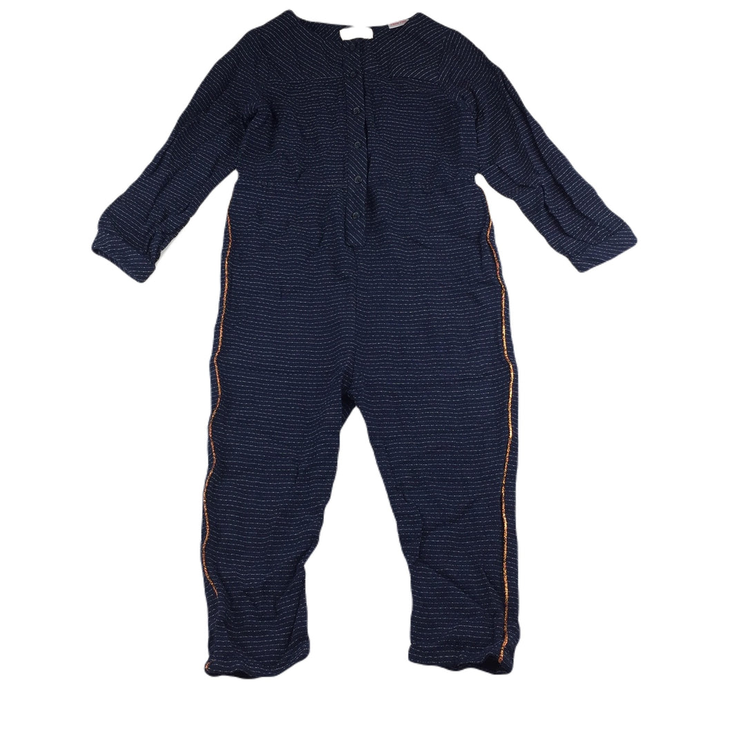 Mango Kids stylish navy viscose jumpsuit, size 2-3, Pre-loved
