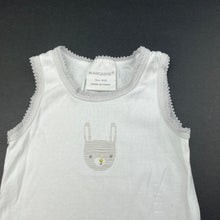Load image into Gallery viewer, unisex Marquise, white cotton singletsuit / romper, GUC, size 000,  