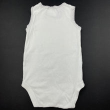 Load image into Gallery viewer, unisex Marquise, white cotton singletsuit / romper, GUC, size 000,  