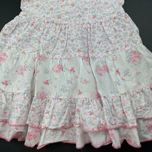 Load image into Gallery viewer, Girls Target, lightweight floral cotton summer dress, middle button missing, FUC, size 0, L: 42cm