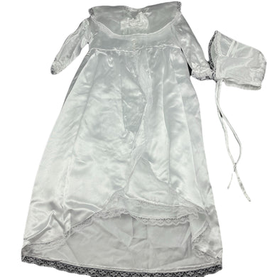 Girls white, 3-piece Christening / Baptism outfit, GUC, size 2, L: 68cm approx
