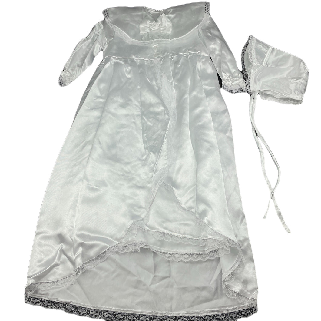 Girls white, 3-piece Christening / Baptism outfit, GUC, size 2, L: 68cm approx