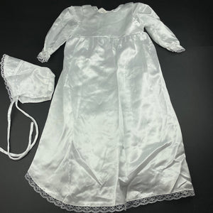 Girls white, 3-piece Christening / Baptism outfit, GUC, size 2, L: 68cm approx