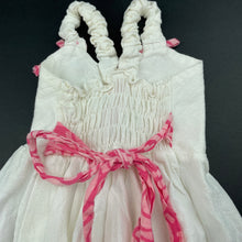 Load image into Gallery viewer, Girls embroidered, summer dress, GUC, size 00-0, L: 38cm