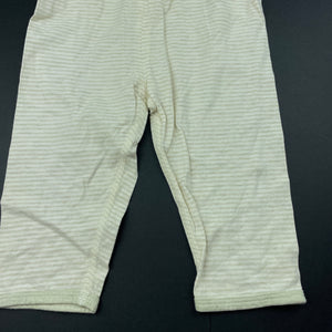 Boys striped, lightweight cotton leggings / bottoms, GUC, size 3 months,  