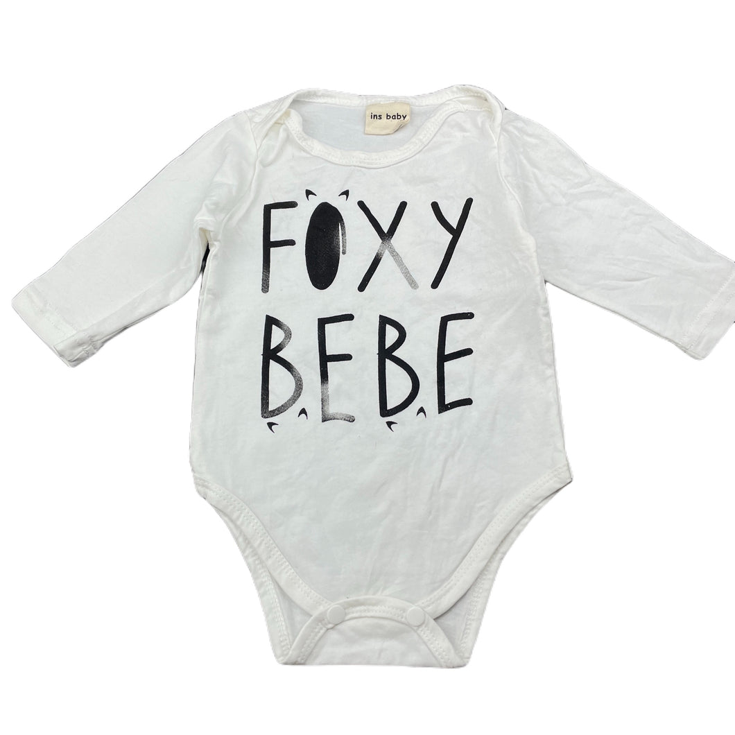 unisex ins baby, bodysuit / romper, fox, FUC, size 00,  