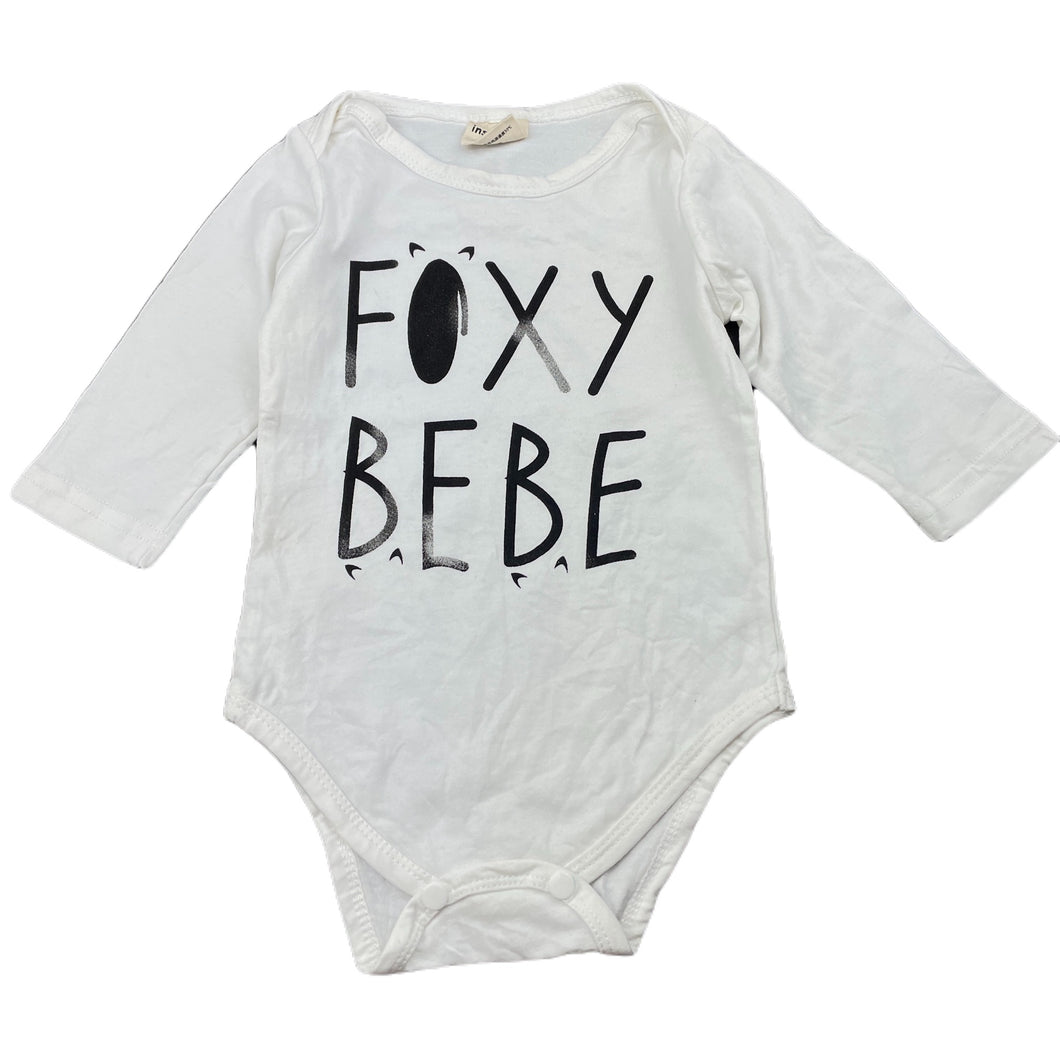unisex ins baby, bodysuit / romper, fox, FUC, size 0,  