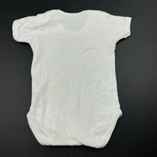 Load image into Gallery viewer, unisex white, cotton bodysuit / romper, FUC, size 00,  