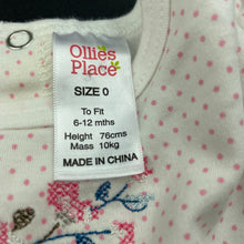 Load image into Gallery viewer, Girls Ollie&#39;s Place, embroidered cotton peplum top, EUC, size 0,  