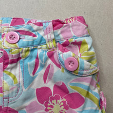 Load image into Gallery viewer, Girls Target, floral cotton shorts, elasticated, FUC, size 1,  