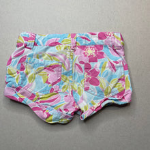 Load image into Gallery viewer, Girls Target, floral cotton shorts, elasticated, FUC, size 1,  