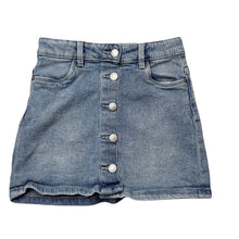 Load image into Gallery viewer, Girls Target, blue stretch denim skirt, adjustable, L: 28.5cm, GUC, size 5,  