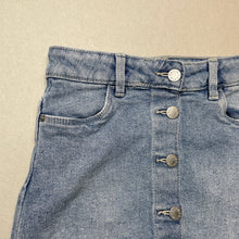 Load image into Gallery viewer, Girls Target, blue stretch denim skirt, adjustable, L: 28.5cm, GUC, size 5,  
