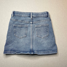 Load image into Gallery viewer, Girls Target, blue stretch denim skirt, adjustable, L: 28.5cm, GUC, size 5,  