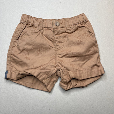 Boys Anko, lightweight cotton shorts, elasticated, EUC, size 00,  