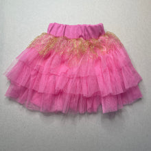 Load image into Gallery viewer, Girls pink, tulle party skirt, elasticated, L: 26cm, GUC, size 0,  