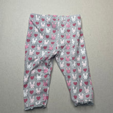 Load image into Gallery viewer, Girls Sprout, stretchy leggings / bottoms, rabbits, GUC, size 00,  