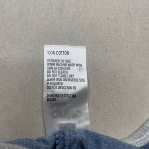 unisex Anko, lightweight chambray cotton overalls, EUC, size 000,  