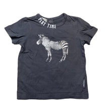 Load image into Gallery viewer, Girls Marie Claire, grey cotton t-shirt / top, zebra, GUC, size 1,  