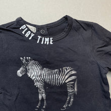 Load image into Gallery viewer, Girls Marie Claire, grey cotton t-shirt / top, zebra, GUC, size 1,  