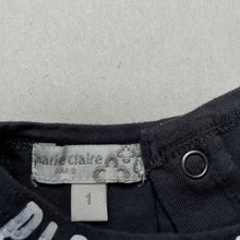 Load image into Gallery viewer, Girls Marie Claire, grey cotton t-shirt / top, zebra, GUC, size 1,  