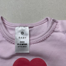 Load image into Gallery viewer, Girls Target, pink cotton bodysuit / romper, FUC, size 000,  