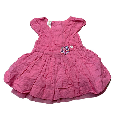 Girls Dymples, lined cotton party dress, GUC, size 000, L: 34cm