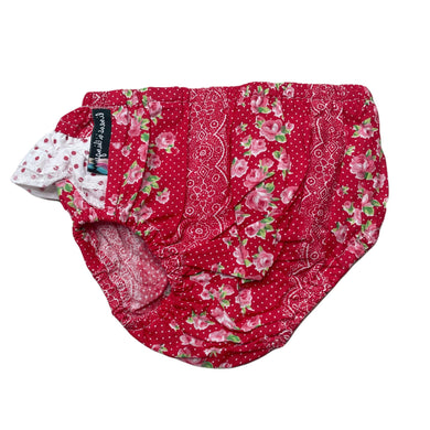 Girls Linens 'n' Things, floral cotton bloomers / nappy cover, EUC, size 0000,  