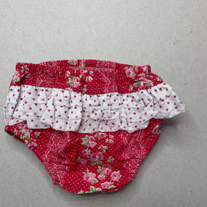 Girls Linens 'n' Things, floral cotton bloomers / nappy cover, EUC, size 0000,  