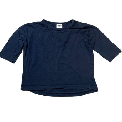 Boys Baby Berry, navy cotton long sleeve top, wash fade, FUC, size 0,  