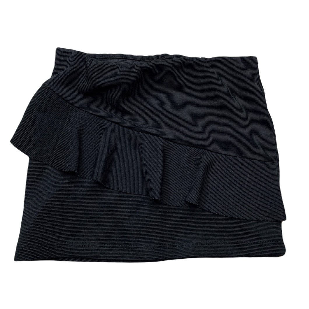 Girls Mango, black ruffle skirt, elasticated, L: 25cm, EUC, size 3,  