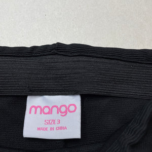 Girls Mango, black ruffle skirt, elasticated, L: 25cm, EUC, size 3,  