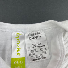 Load image into Gallery viewer, unisex Dymples, cotton bodysuit / romper, GUC, size 000,  