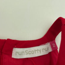 Load image into Gallery viewer, Girls Run Scotty Run, cotton lined party dress, GUC, size 2, L: 50cm