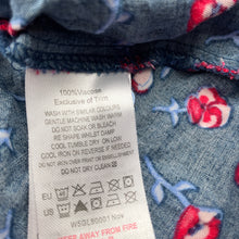 Load image into Gallery viewer, Girls Pumpkin Patch, navy floral casual dress, GUC, size 6, L: 59cm