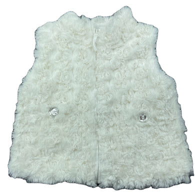 Girls Target, lined zip up faux fur vest / jacket, EUC, size 1,  