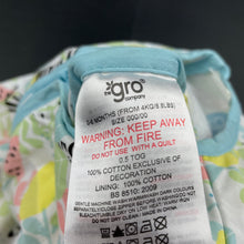 Load image into Gallery viewer, Girls The Gro Company, 0.5 Tog cotton grobag / travel sleeping bag, L: 72cm, EUC, size 000-00,  