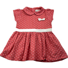 Load image into Gallery viewer, Girls Mes Petits Cailloux, spotted cotton casual dress, FUC, size 0, L: 35cm