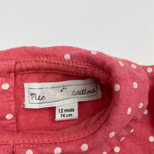 Load image into Gallery viewer, Girls Mes Petits Cailloux, spotted cotton casual dress, FUC, size 0, L: 35cm