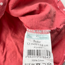 Load image into Gallery viewer, Girls Mes Petits Cailloux, spotted cotton casual dress, FUC, size 0, L: 35cm