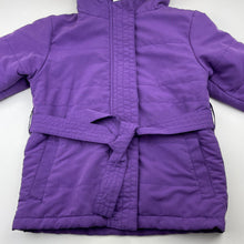 Load image into Gallery viewer, Girls STAR, purple lightweight hooded jacket / coat, GUC, size 2,  