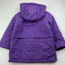 Load image into Gallery viewer, Girls STAR, purple lightweight hooded jacket / coat, GUC, size 2,  