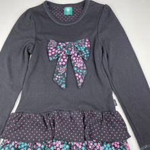 Load image into Gallery viewer, Girls Pumpkin Patch, long sleeve tiered floral dress, pilling, FUC, size 8, L: 64cm