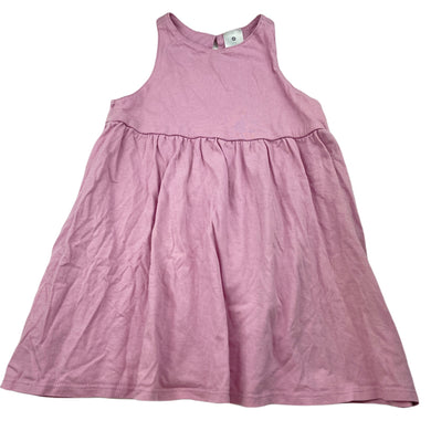 Girls Target, pink cotton casual summer dress, GUC, size 2, L: 45cm