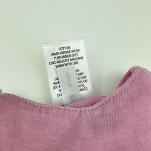 Girls Target, pink cotton casual summer dress, GUC, size 2, L: 45cm