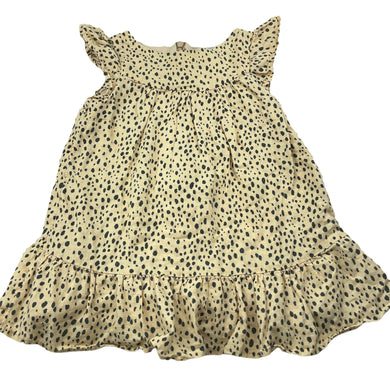 Girls Target, cotton lined linen blend dress, EUC, size 1, L: 43cm