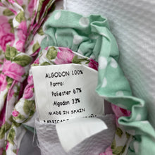 Load image into Gallery viewer, Girls floral, cotton party dress, armpit to armpit: 23.5cm, small mark on chest, FUC, size 00, L: 35cm