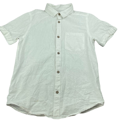 Boys Target, white linen / cotton short sleeve shirt, FUC, size 10,  