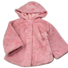 Load image into Gallery viewer, Girls Jack &amp; Milly, cotton lined faux fur jacket / coat, poppers, L: 35cm, EUC, size 2,  