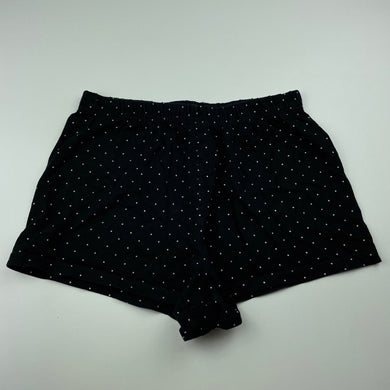 Girls (&US), black & white spot cotton shorts, elasticated, GUC, size 12,  